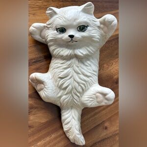 Playful Vintage Scioto 1980s Ceramic Cat Figurine